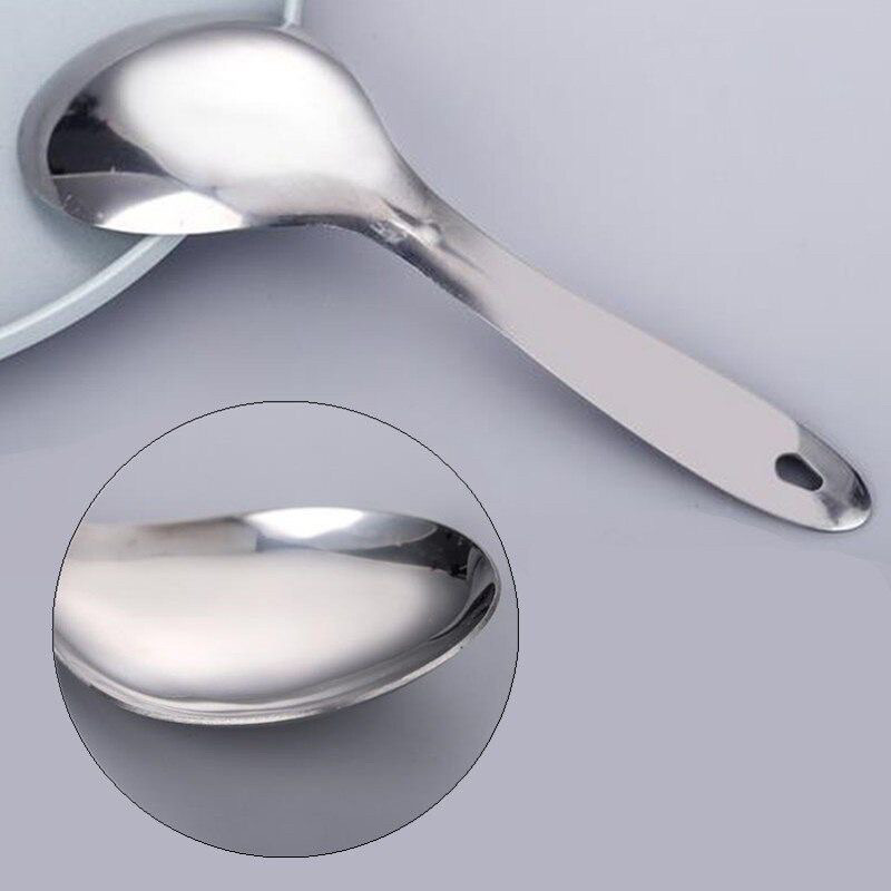 Thick Stainless Steel Rice Ladle, Premium Anti-Rust Vegetable Spoon, Baby Food Cooking Tool