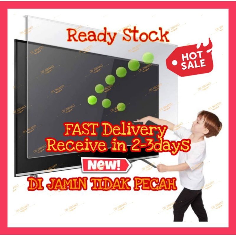 Pelindung Skrin TV Akrilik/Acrylic Tv Screen Protector / Tv Protector Screen / Lcd Concept Hanger 32/39/40/49 Inch [AF]