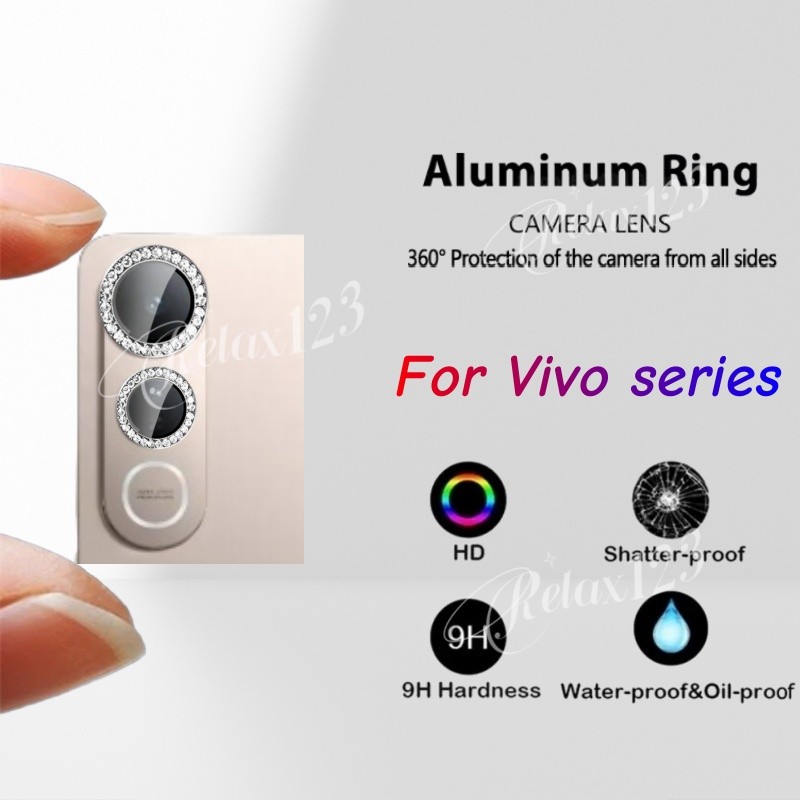 For VIVO Series Max HD Glitter Diamond Metal Ring Camera Glass Lens Protector For Vivo V60 Lite 5G Vivo Y04 Y29S Y37 V27 V27 Pro VIVO 5G 4G Lens Protection Glass