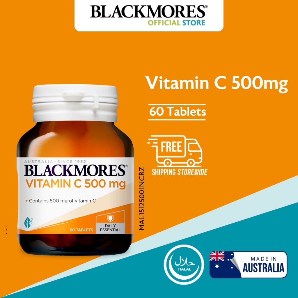 Blackmores Vitamin C 500mg 60s - Helps Your Immune System Naturally (Min 6 Months Expiry)