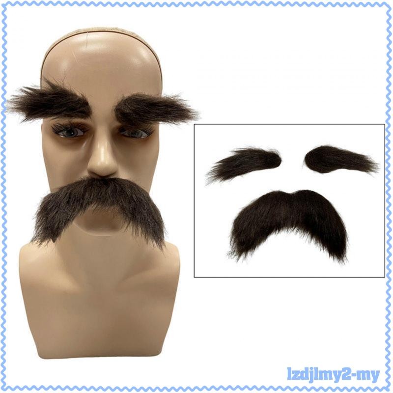 [LzdjlmybbMY] Eyebrows Kits Decoration Disguise Supplies Self Adhesive Fake Mustache Set