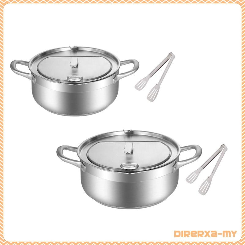 [DirerxaMY] Deep Fryer Pot Japanese Deep Frying Pot for Squid Rings Veggies Chicken