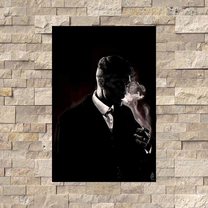 Peaky Blinders Cillian Murphy Smoking Canvas Painting Pictures On The Wall Art Poster and Print Modern Home Decor Cuadros