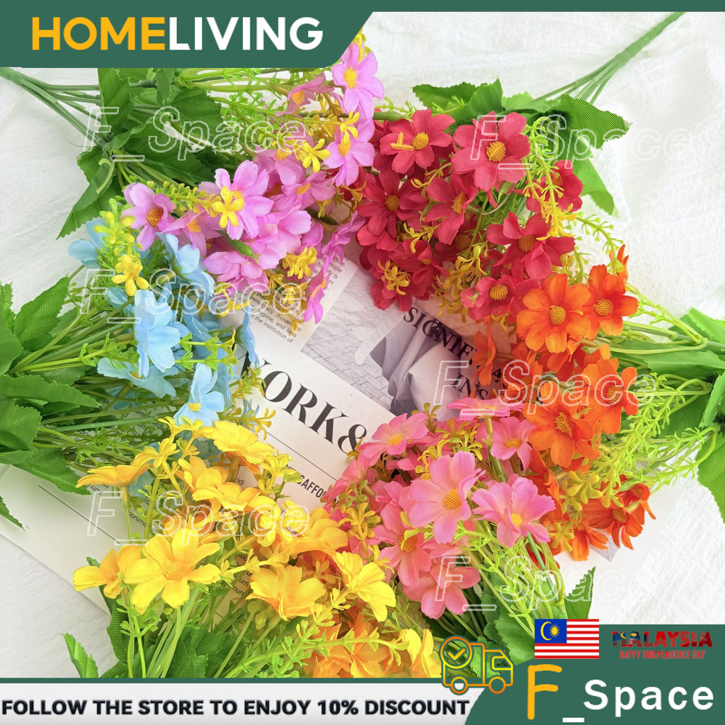 Marguerite Daisy Artificial Flower Bouquet bunga hiasan Ruang Tamu Wedding Door Gift假花束