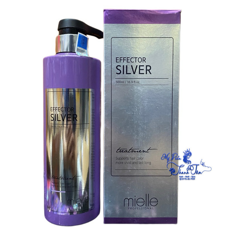Purple oil steaming for dyed hair to support shine and color durability Mielle Effector Silver Treatment 500ml [New 2024]