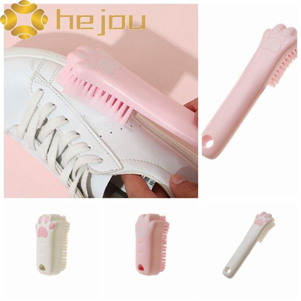 HEJOU Cleaning Brush, Multifunction Hand-held Cat Paw Shoe Brush, Eco-friendly Comfortable Grip Strong Decontamination ABS Cleaning Tools Sneaker