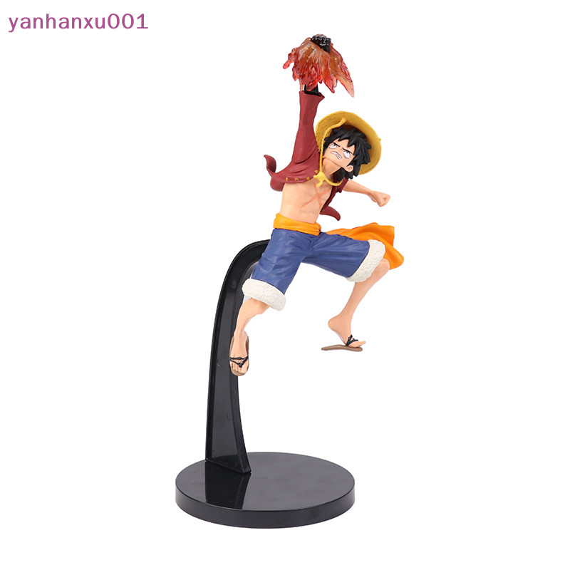 [YAN] One Piece Luffy Action Figure Statue Anime PVC Doll Second Gear Fire Fist Stunt Luffy Ornament Figurine Collection Toy Fans Gift MY