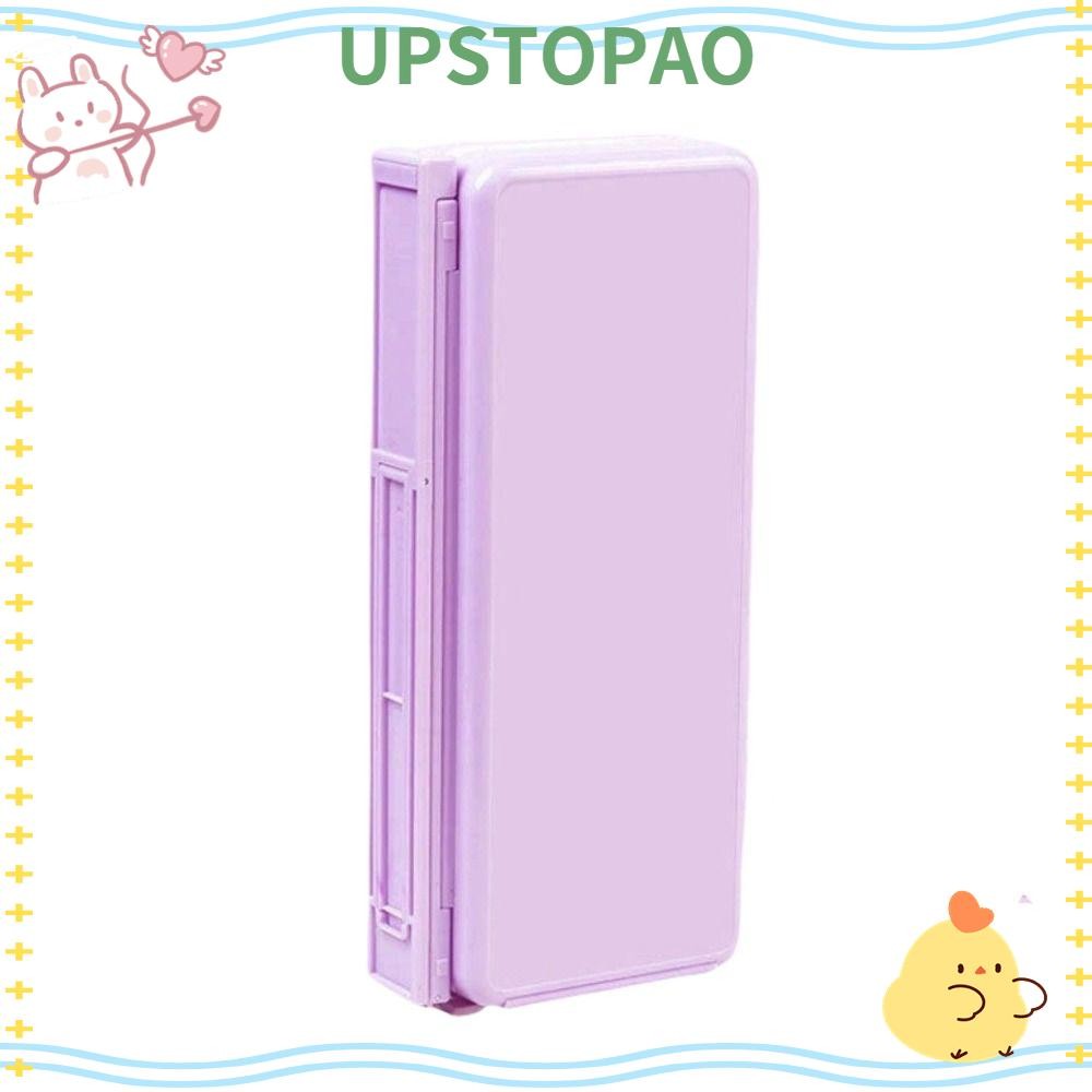 UPSTOPAO Pencil , 3-in-1 Reading Bookshelf Pencil Box, High Quality Multi-Function Kuromi/Melody/Cinnamoroll Stationery Organizer Students Gift