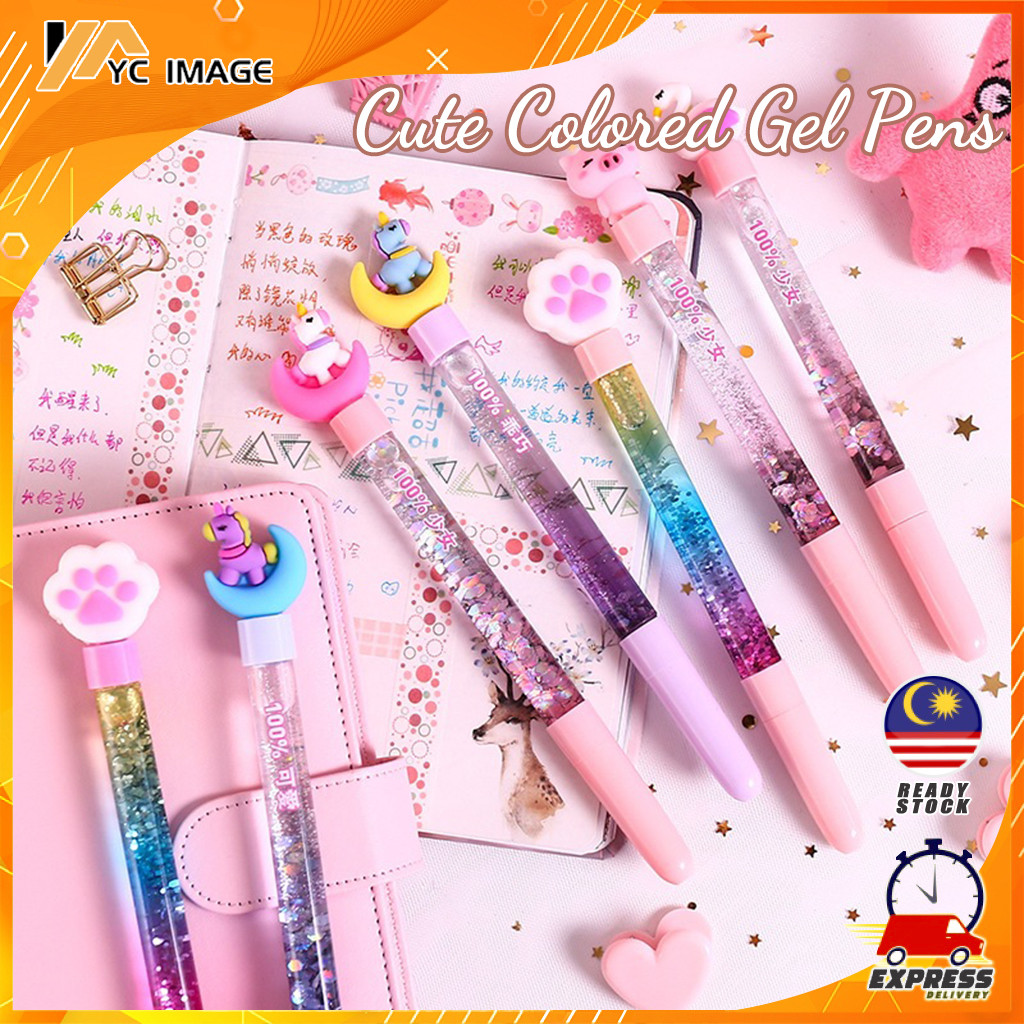 Cute Cat Claw Glow Pen Cartoon Quicksand Gel Pen Creative Girl Heart Pen Student Stationery