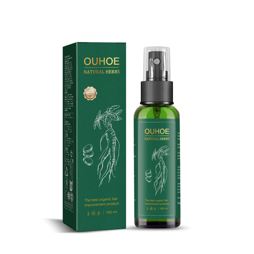 OUHOE Ginseng Hair Growth Lotion Ginseng Essence Moisturizing Hair Anti-Drop Hair Care Hair Growth Spray