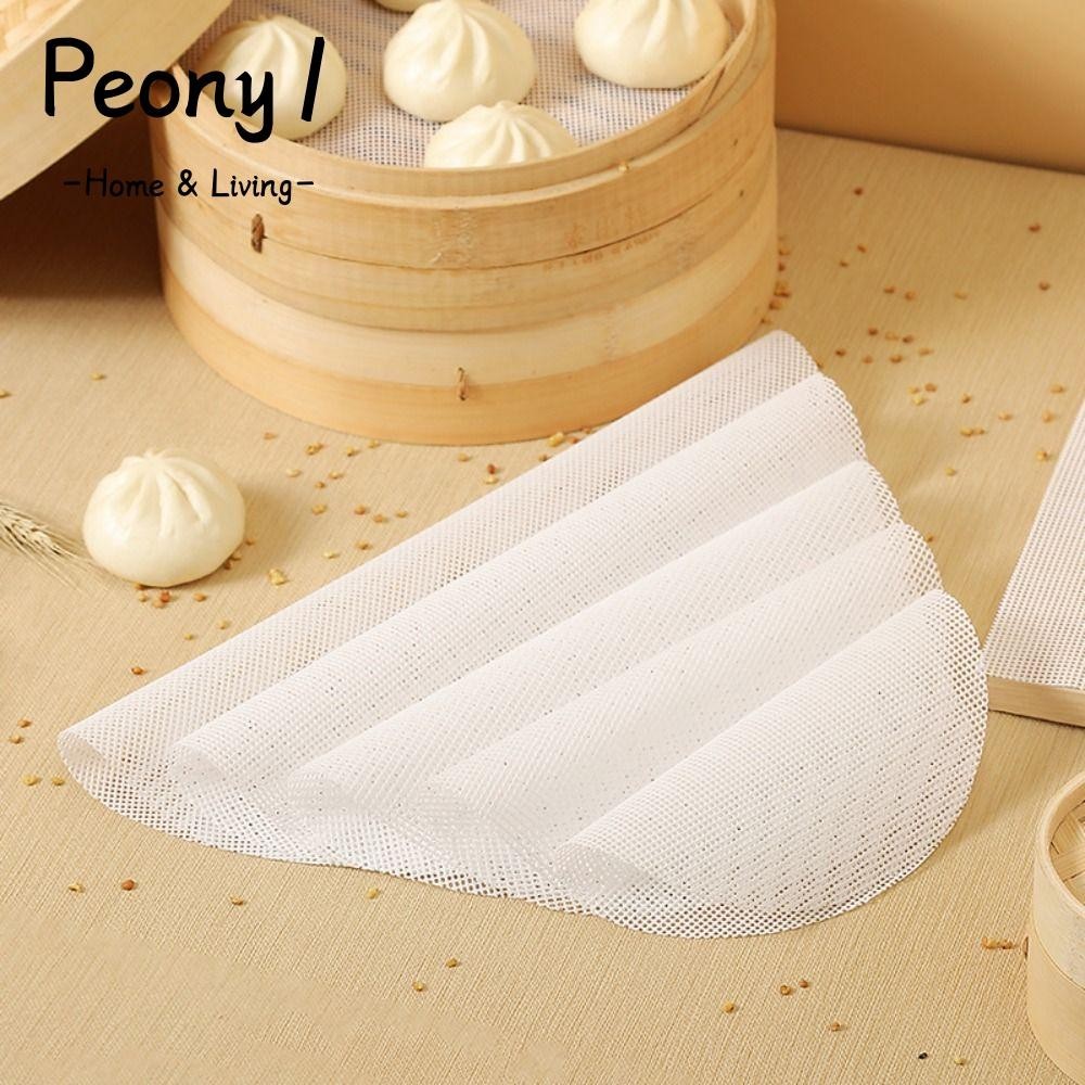 PEONY1 Silicone Dehydrator Sheets, Thickened Reusable Round Steamer Mesh Pad, Durable Kitchen Baking Accessories Non-Stick Steamer Mat