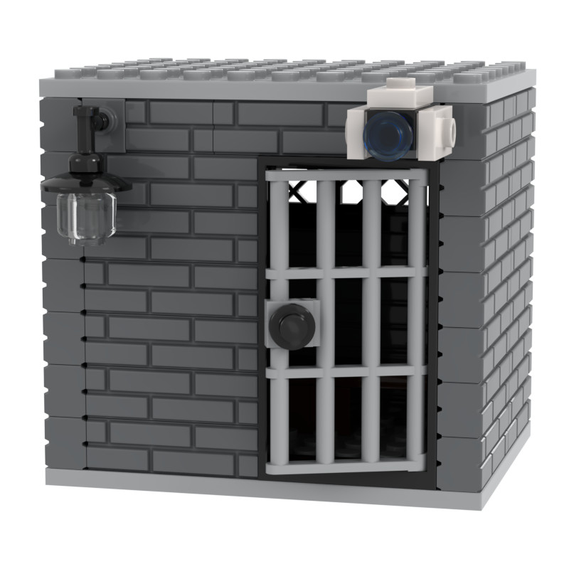 Building Blocks MOC Jail Prison Camera Masonry Brick Toys Kids Souvenir Gift Boy Girl City