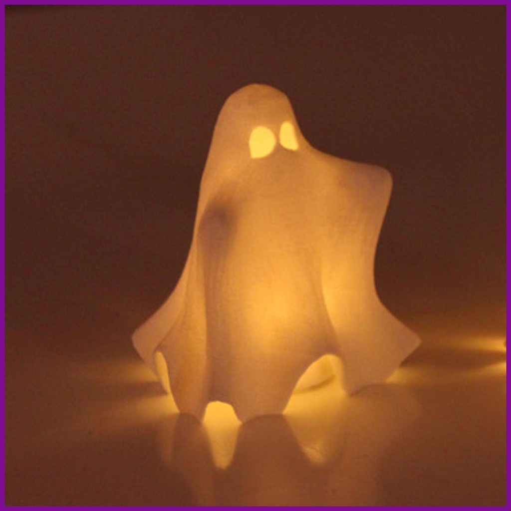 Halloween Lampshade White Ghost Figurine 3D Printed Halloween Decoration Spooky Lamp Shade Cover Ghost Halloween gelhmy