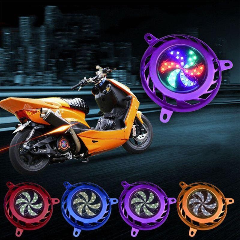 Motorcycle Modification Accessories Colorful Strobe Hot Wheels Windmill Lights Wildfire Pedals Fan Blade Cover Decoration LED Lanterns