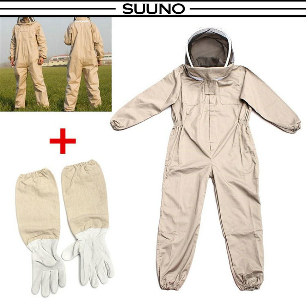 Full Body Beekeeping Protective Beekeeper Suit Gloves Beekeeping Equipment Veil Honeybee Clothes Apiary Farm Unisex