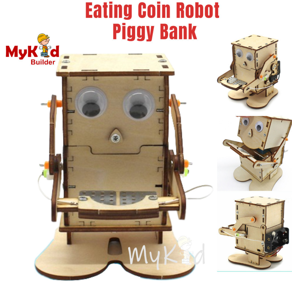 MyKid Robotics Science RBT Tahun 6 Projek Tabung Penggera DIY Robot Piggy Bank Science Experiments Kits