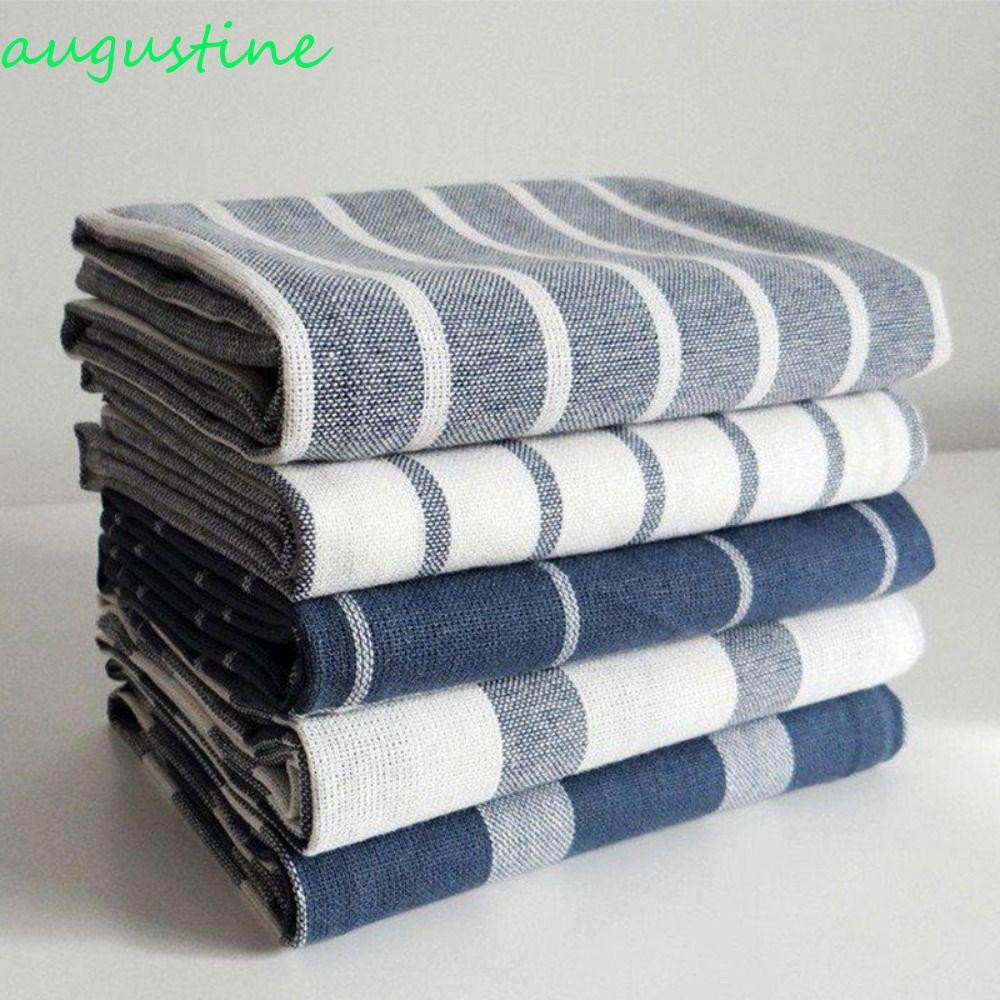 AUGUSTINE 2Pcs Cotton Cloth Napkin, Thickened 46x70cm Geometric Check Placemat, Photo Background Elegant Soft Vintage Cup Cloth Mat Restaurant