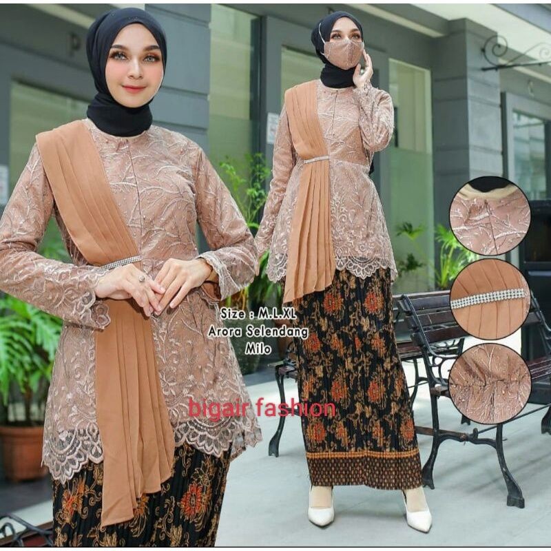 AURORA KEBAYA MODERN SELENDANG MODERN KEBAYA SET PARTY KEBAYA SET AURORA GRADUATION KEBAYA SELENDANG BUSUI BY BA