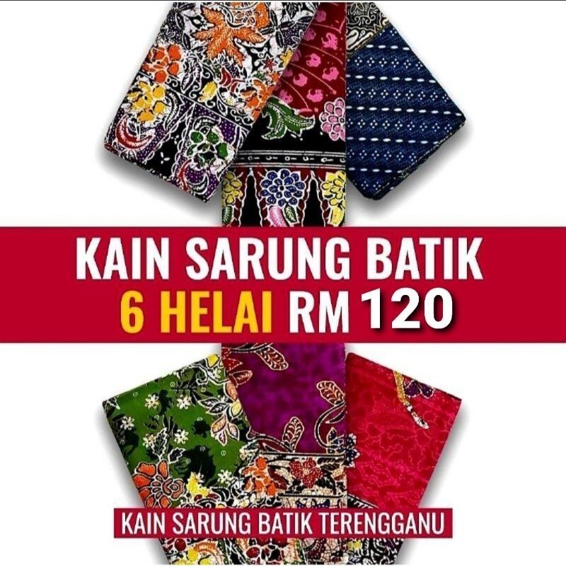 Kain Batik Cotton Sarung Sarong Terengganu Belum Berjahit