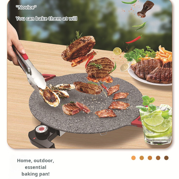 Electric griddle multifunctional barbecue electric grill granite nonstick coating oven