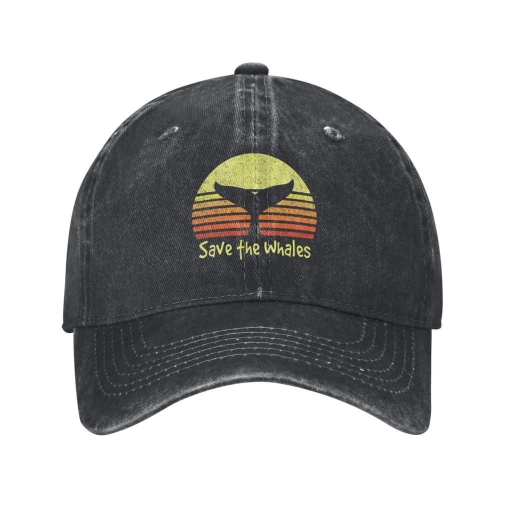 Save The Whales Nautical Ocean Killer Whale Conservation Fashion Hot Sale Baseball caps