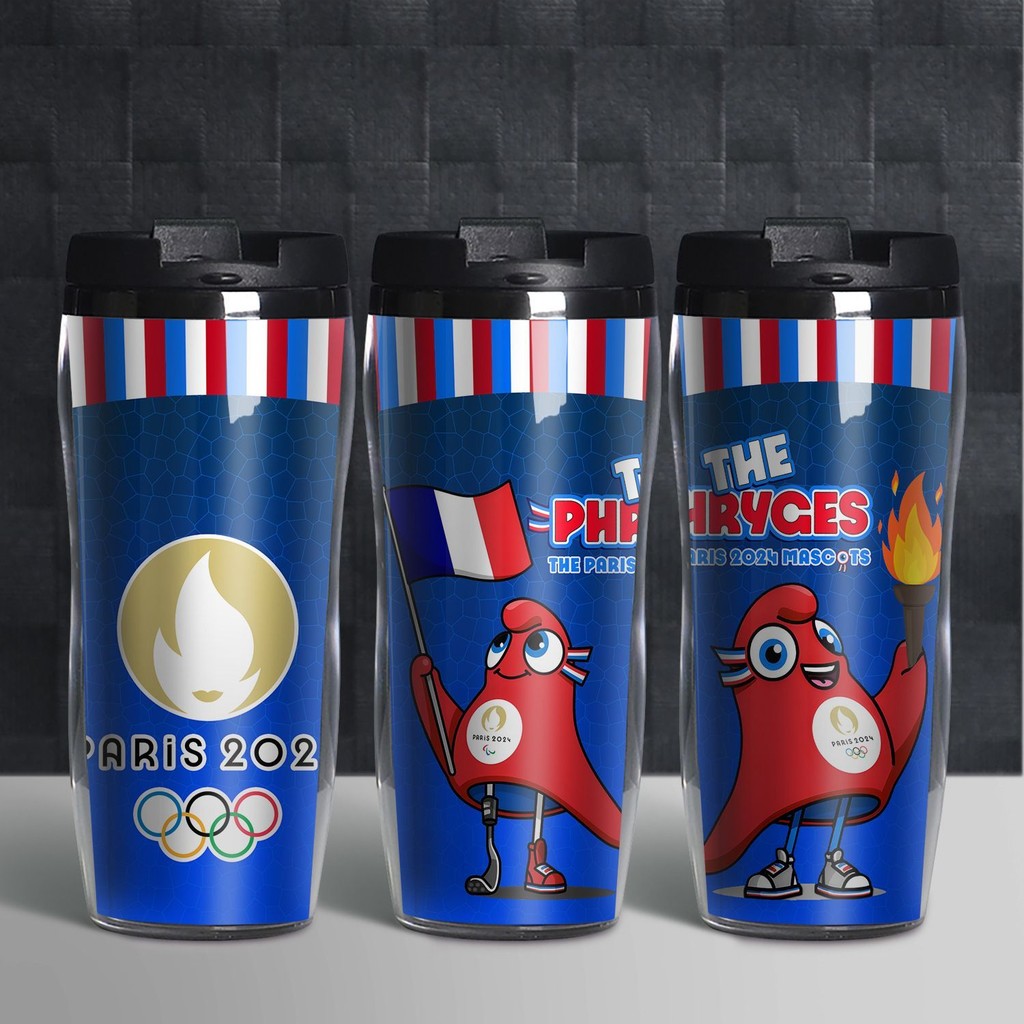 France 2024 Paris Paralympic Games Souvenir Water Cup Gift Games Peripheral Friget Mascot Cup France 2024 Paris Handicapped Meeting Souvenir Water Cup Creative Games Merchandise Friget Mascot Cup♠8.17