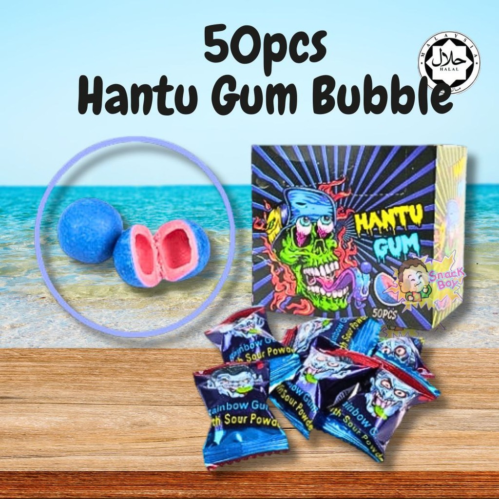 QeQe Hantu Gum Bubble Gum Candy Childhood Halloween 魔鬼口香糖 50pcs