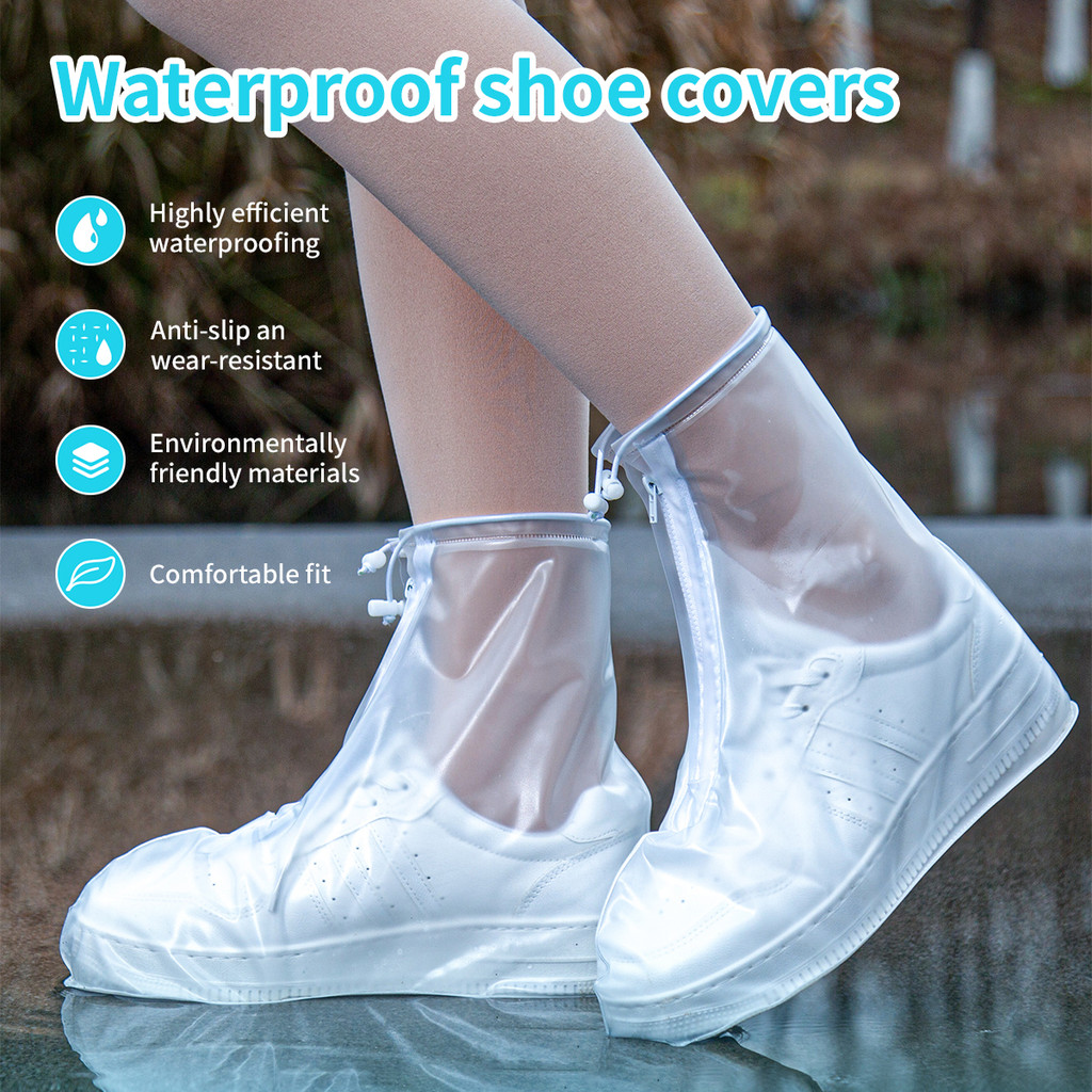 Rainproof Shoe Cover Anti-Slip RainShoe Reusable Elastic Motorcycle Waterproof Boot Kasut Hujan非一次性防水鞋套