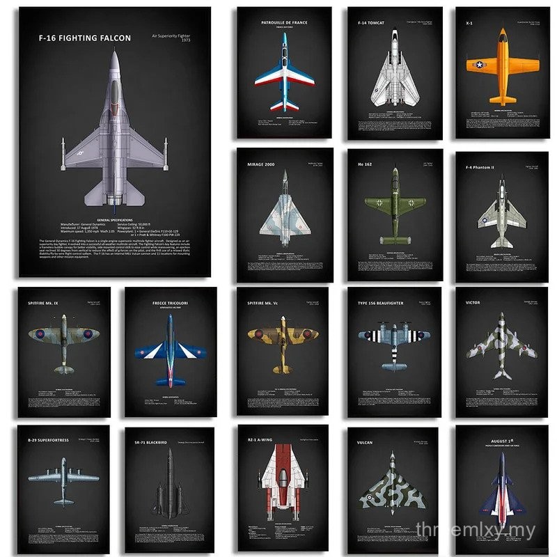 World Famous Aircraft Military Canvas Poster, Air Force, X-1, Educational Airplane, Wall Art, Photos, Home, Boy's Room Decoration