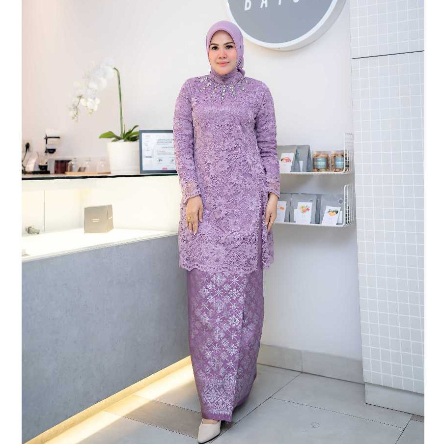 Versatile Essential (Realpict) Azuma Brocade / Modern Sequin Kebaya Wrapped Songket Skirt Must - Image 2