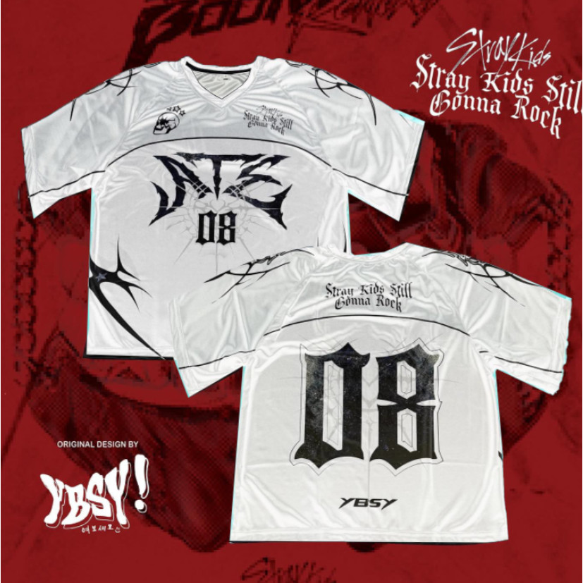 2024 NEW YBSY! STRAYKIDS JERSEY Stray Kids Stray Gonna Rock New Design Full Sublimation Printing Cheap Large Size Jersey READ DESC] ATE K-pop jersey