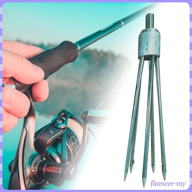 [FlameerMY] Gigs Spear Outdoor Fishing Fork Tip Pole Spear Diving Spear Gig Stainless Steel Fishing Head Tool