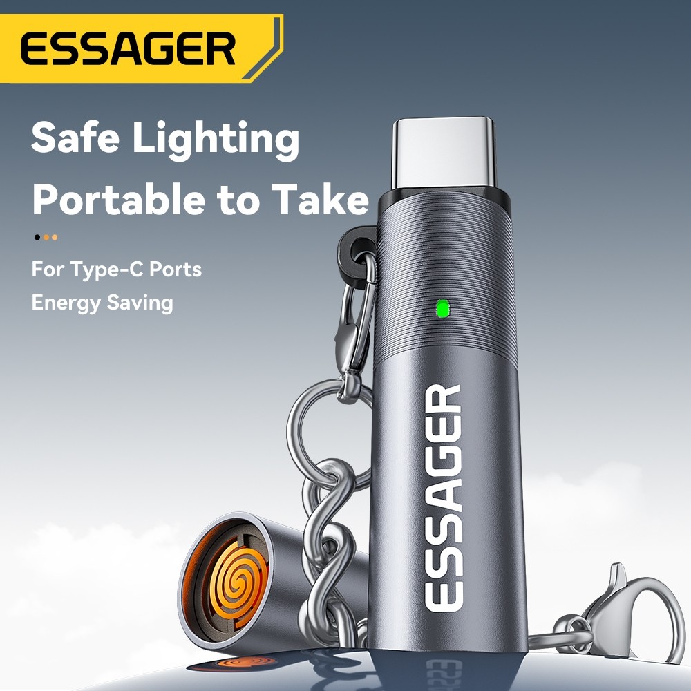 Essager Type-C cigarette lighter Portable Windproof Mini Electronic Durable High Temperature Resistant Non-Scalding