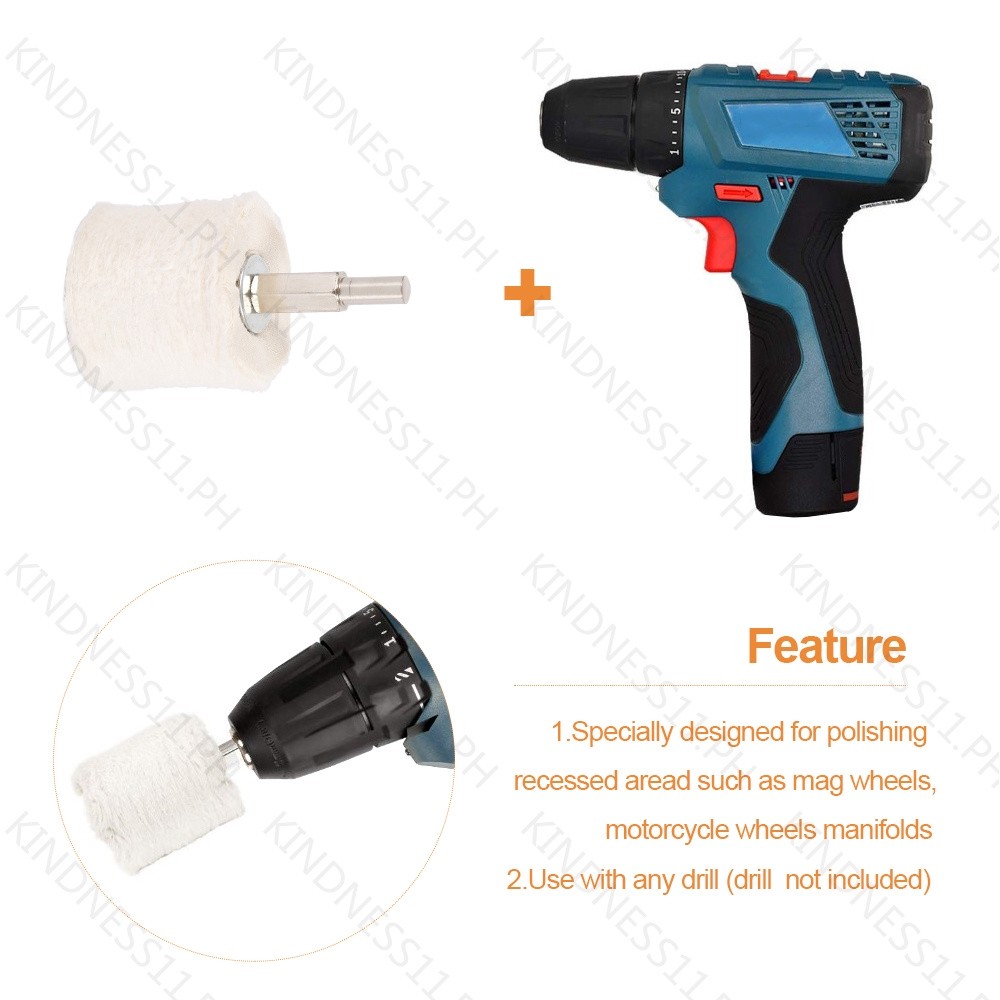 Workshop Hardware 4/5/7/10/11pcs Wool Felt Mounted Polishing Buffing Pad MOP Wheel Drill Kit Car Polisher Aluminum St... - Image 2