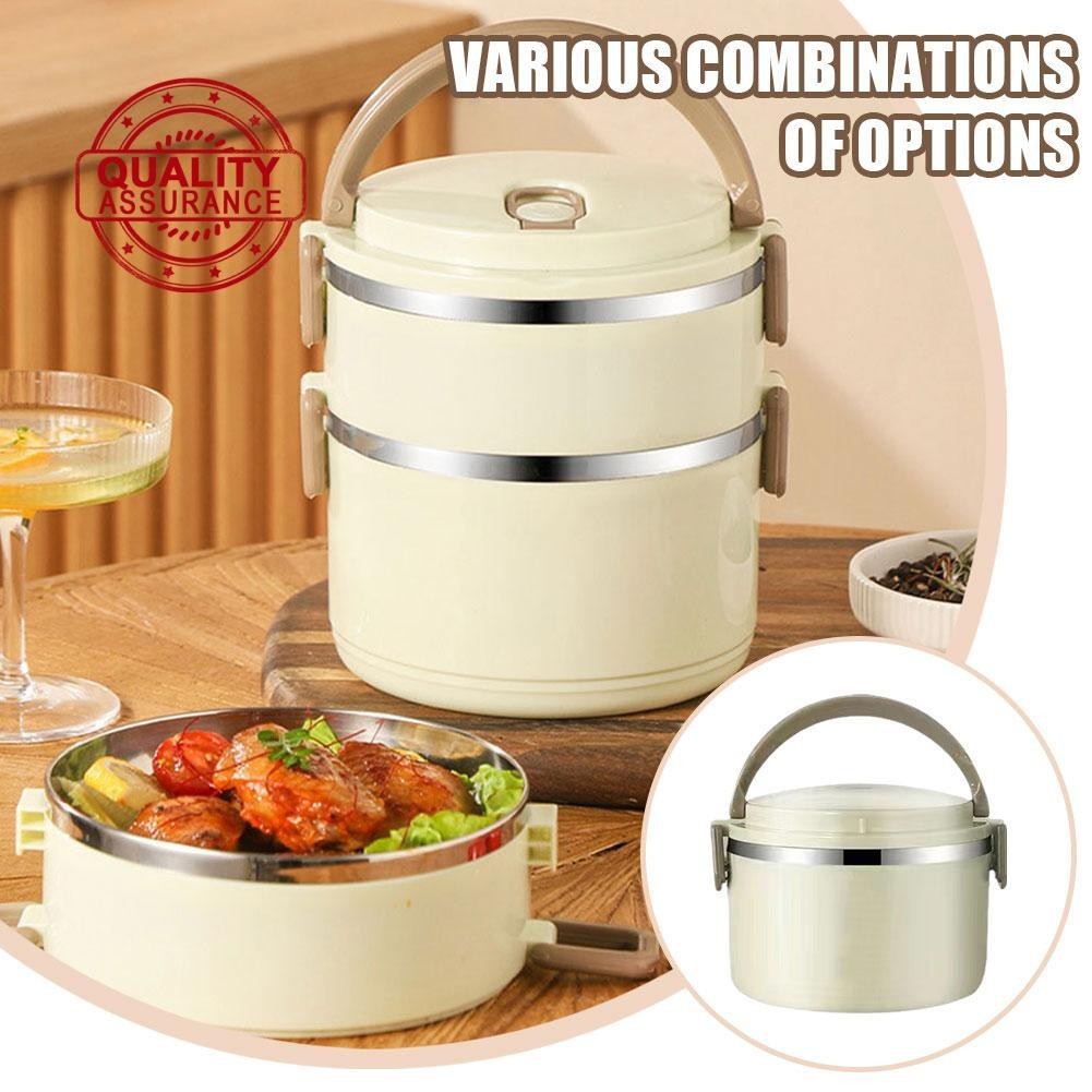 304 Stainless Steel Lunch Box Thermal Airtight Food Warmer Bekas Storage Panas Makanan Bento D9a5 