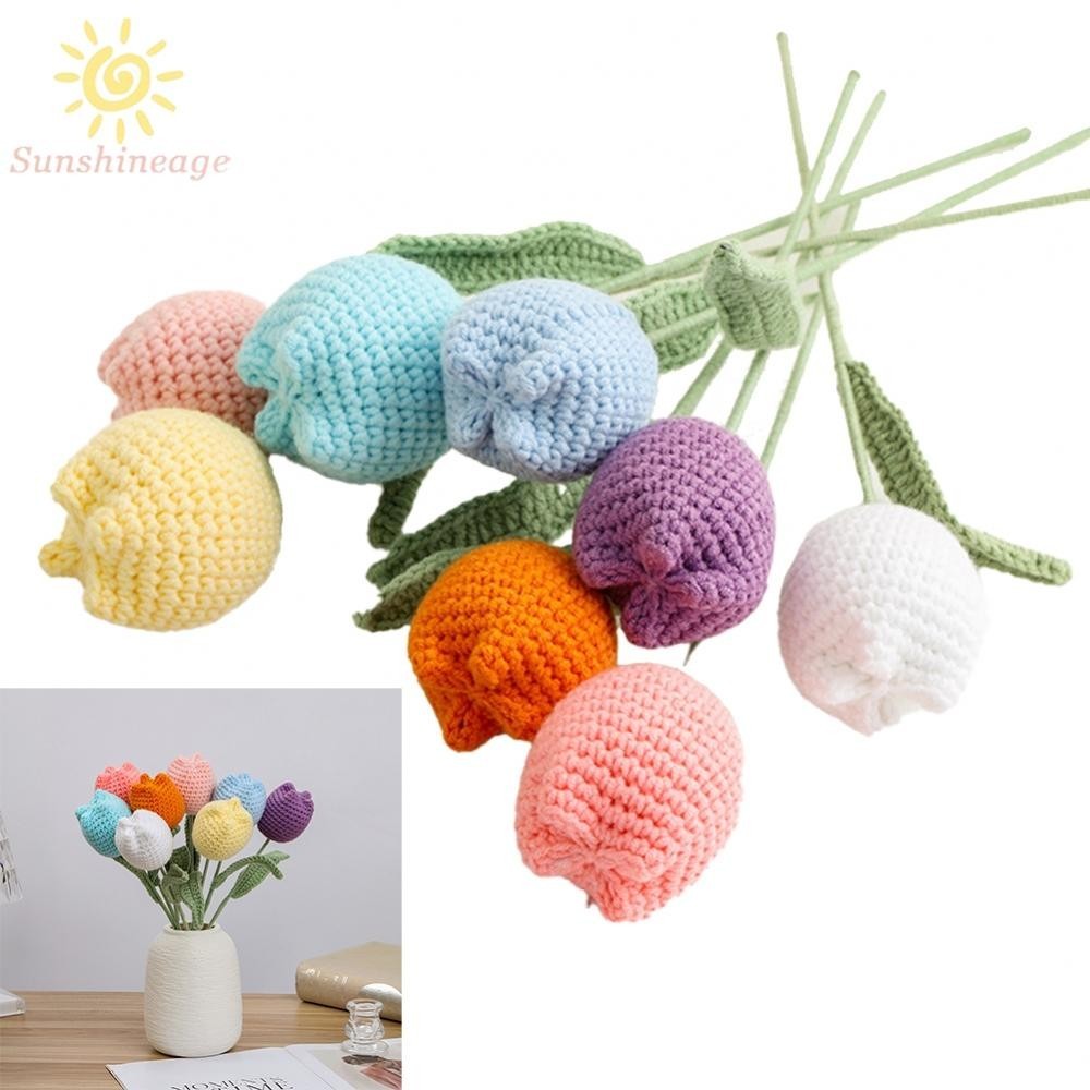 【SUNAGE】Artificial Wool Flowers Brightly Colored Handcrafted Meaningful Souvenir【HOT Fashion】