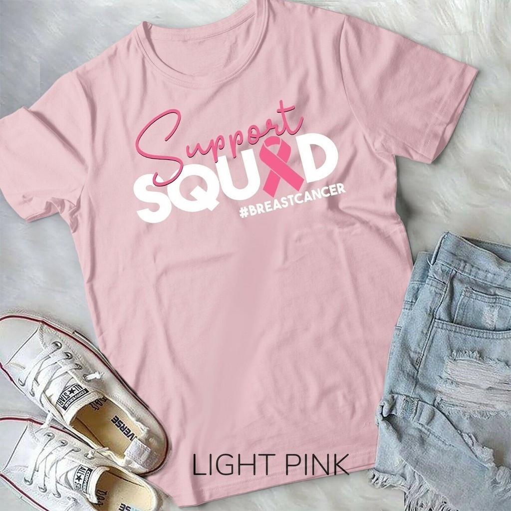 Breast Cancer Support Squad Pink Ribbon Gift, Caregivers Unisex T-Shirt