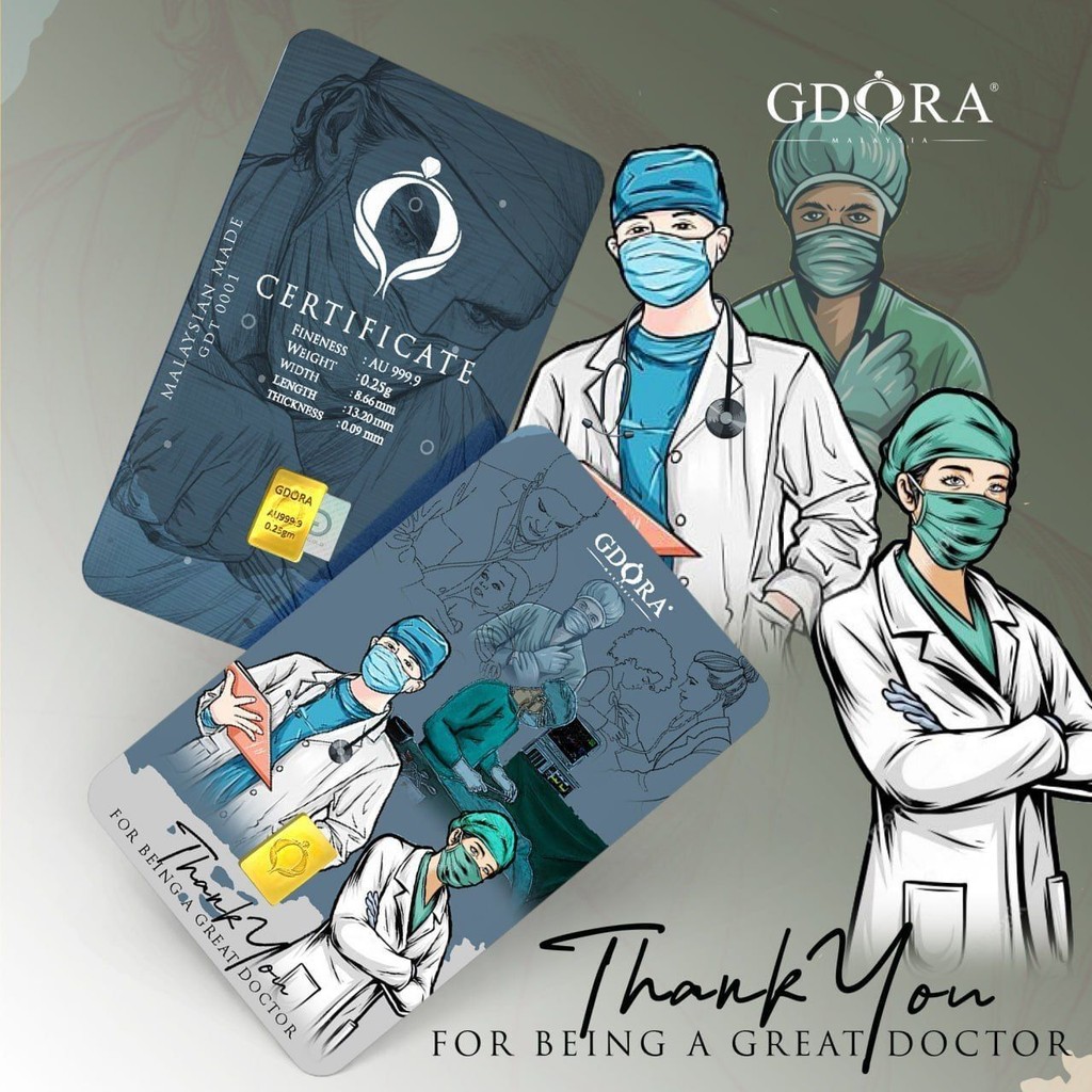 GDORA Gold Bar 0.25gram Doctor 999.9