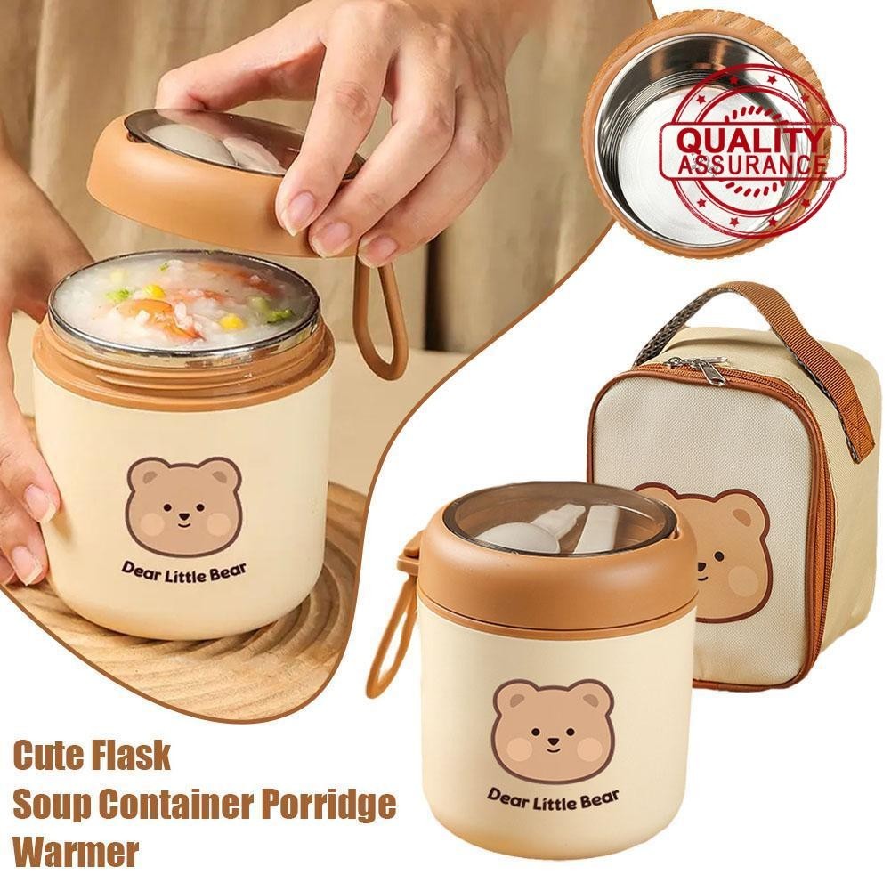 530ml Outdoor Insulated Cup Cute Flask Soup Cup Container Porridge Warmer Food Container 304 J3f0 