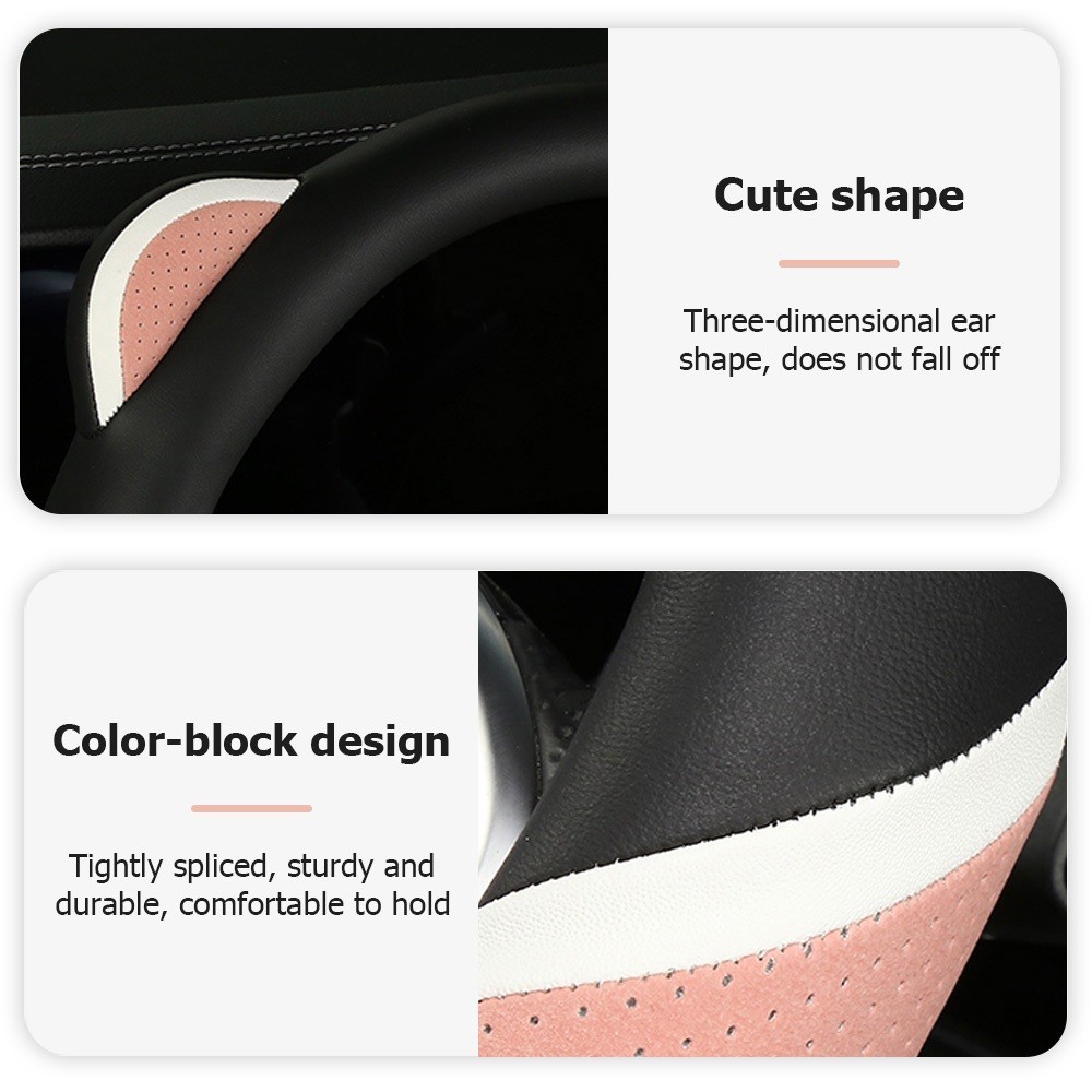 Versatile Durable SuperAuto Car Steering Wheel Cover Universal 38CM Cute Protective Women Girls Interior Acce - Image 4