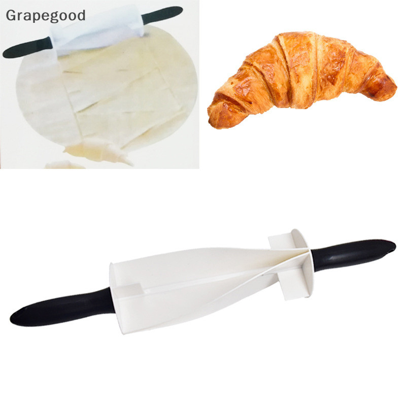 Grapegood Croissant Dough Cutter Non- Bread  Plastic Bread Slicer Pastry Roller Machine with Handle Kitchen Baking Tool Nice