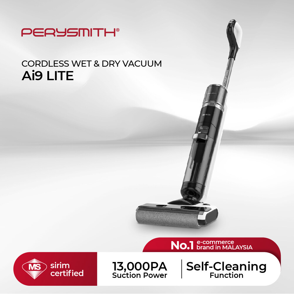 PerySmith Smart Cordless Wet & Dry Vacuum Cleaner Ai Series Ai9 Lite Vacuum Cleaner (Hard Floor Washer / Mop)