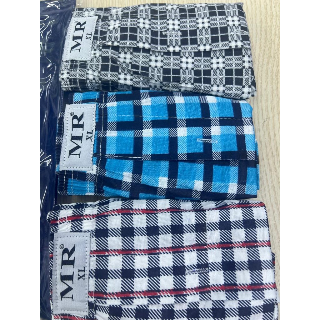 [SHIP OUT TODAY]3 PCS Mr Men's Cotton Underwear Boxer Men Brief Trunk / Seluar Dalam Boxer Lelaki