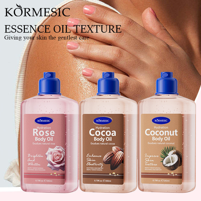 KORMESIC Coconut Body Oil – Deep Hydration, Non-Greasy & Moisturizing (280ml)