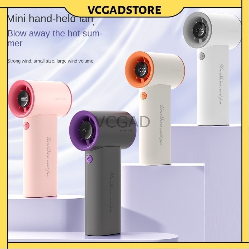 Kipas Turbo Kelajuan Tinggi 199-Gear Paparan Digital Kipas Turbo Mini Kipas Pegang Tangan Mini Angin Kencang