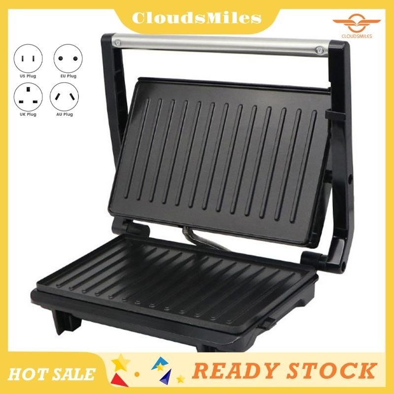 [CloudsMiles] Small Paninis Press Grill Sandwich Maker, Electric Paninis Sandwich Maker Grill,Open 180 Degrees for Grill