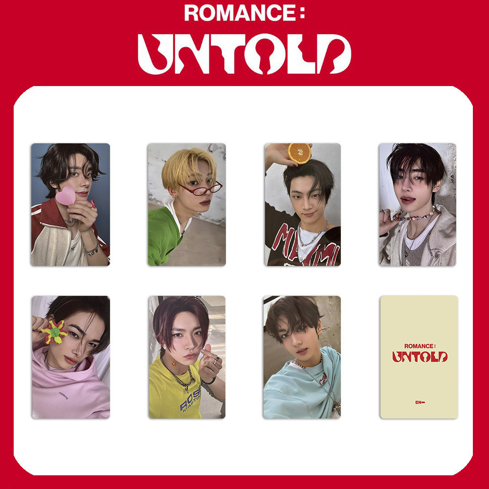 3-7pcs EN ROMANCE UNTOLD Album Lomo Card WVS Dicon Photocards MEMORABILIA DIMENSION：ANSWER MUSIC FOREST HEESEUNG JAKE JAY JUNGWON NI-KI SUNGHOON SUNOO SOLO Postcards