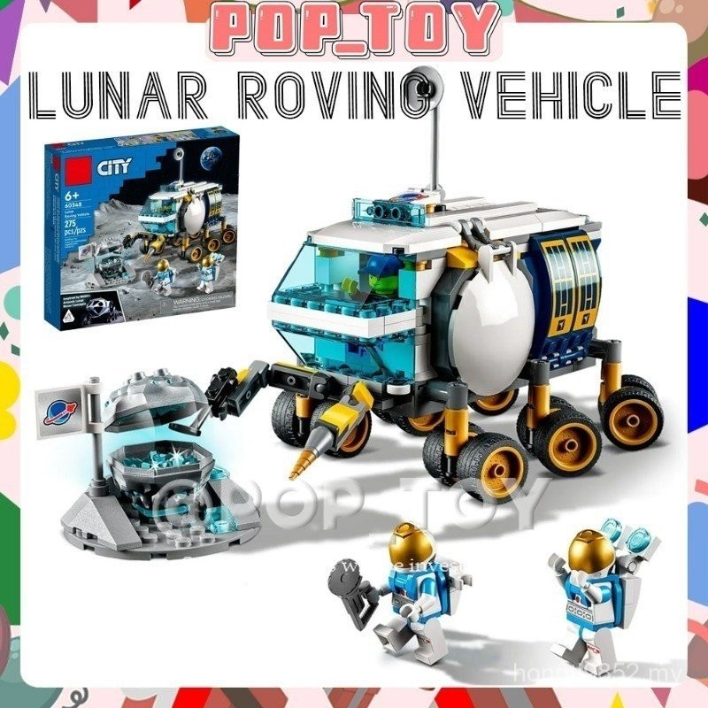 【Space Series】MOC 60348 Lunar Surface Rover Moon Space Universe Space City Assembling Building Blocks Kids Educational Toys