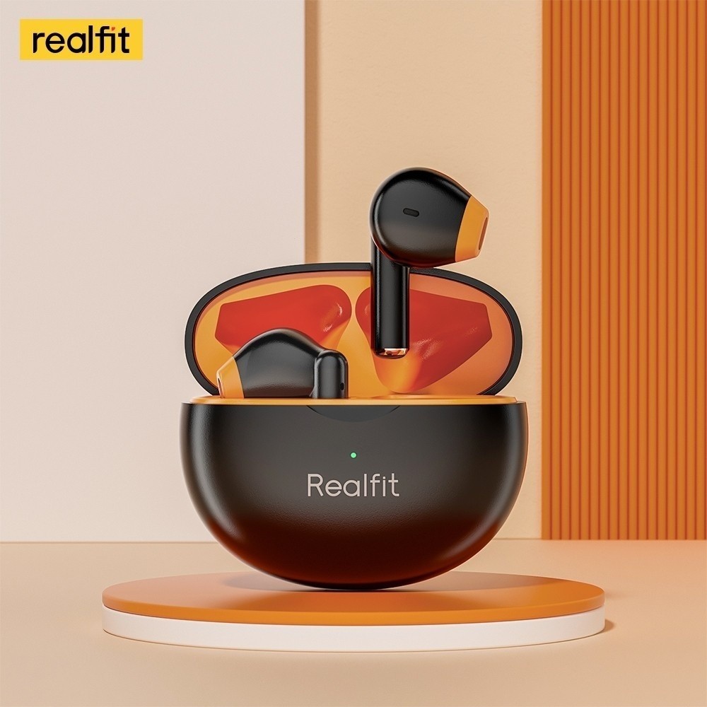 Realfit F2 Bluetooth Earphone Excellent Bass Wireless Earbuds with Mic 5H Long Playback Same Style with Lenovo LP40 Pro Lenvo XT98