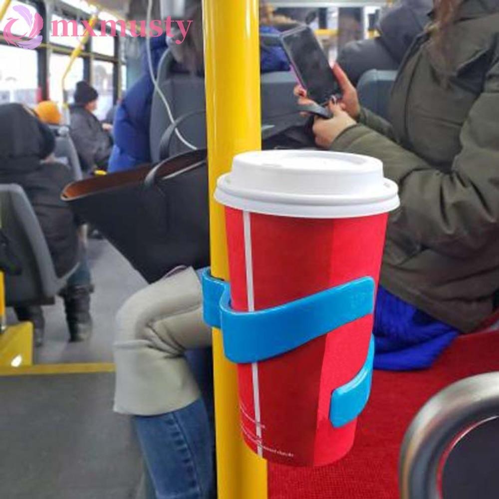 MXMUSTY Transit Cup Holder, Adjustable Plastic Portable Cup Holder, Easy To Install Convenient Durable Mug Stand Cup Clip Subway Buses